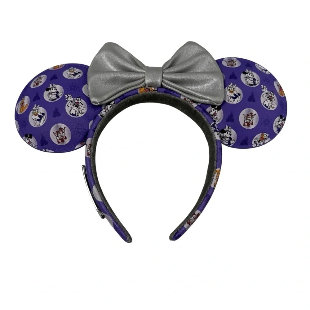 Disney Parks Loungefly 100 Platinum Minnie Headband Ears Mickey And Friends
